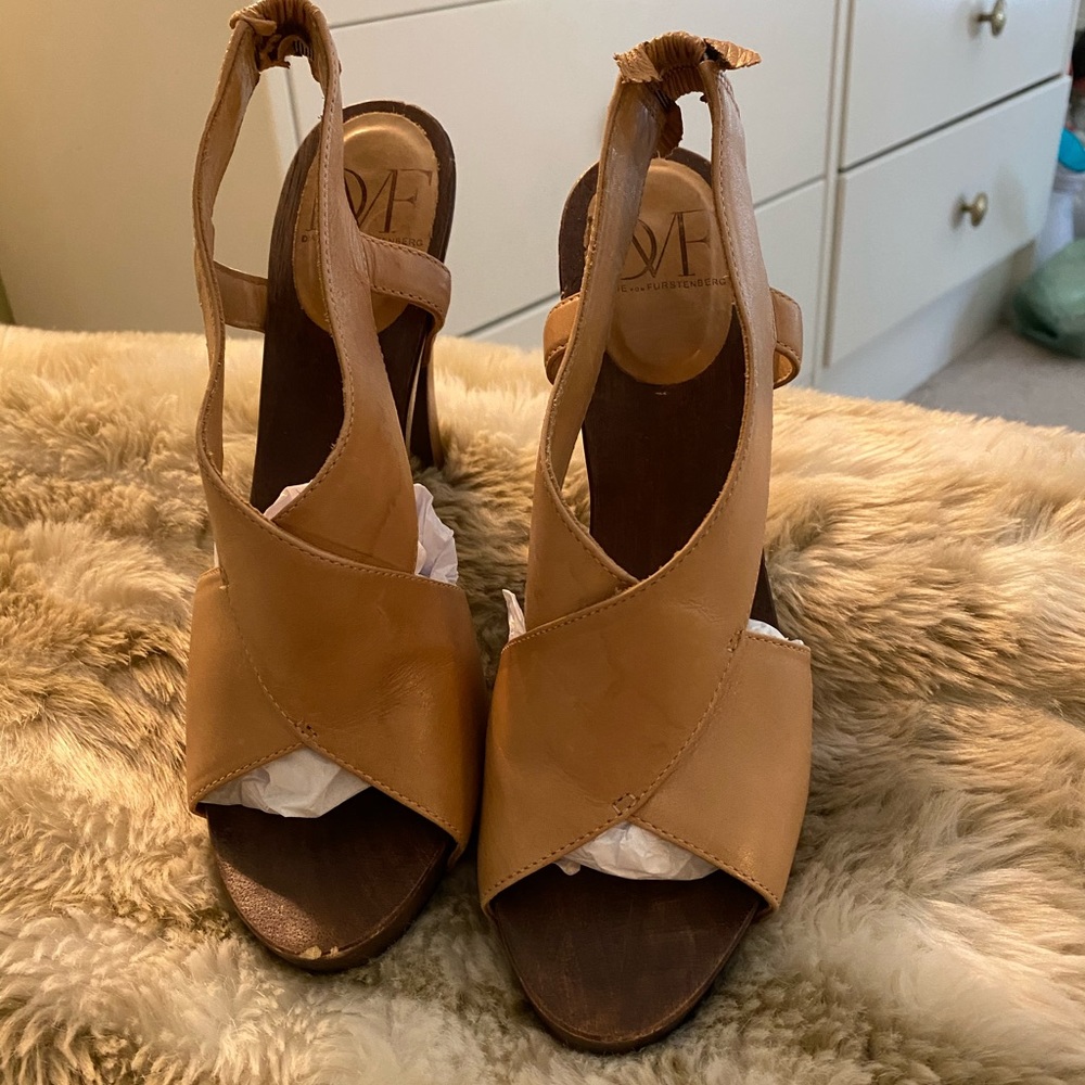 Tan DVF Heels